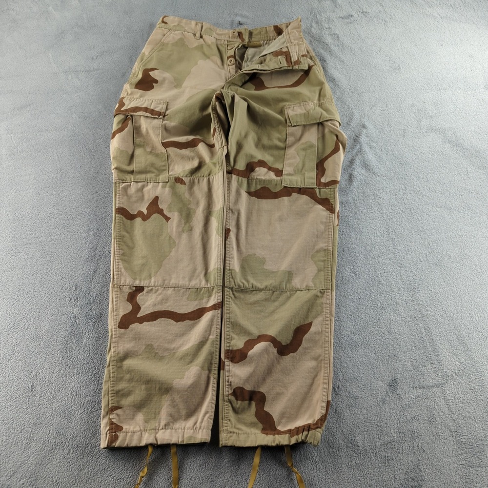 Vintage US Military Desert Camo Combat Trousers Mens Small Regular Ripstop 2002